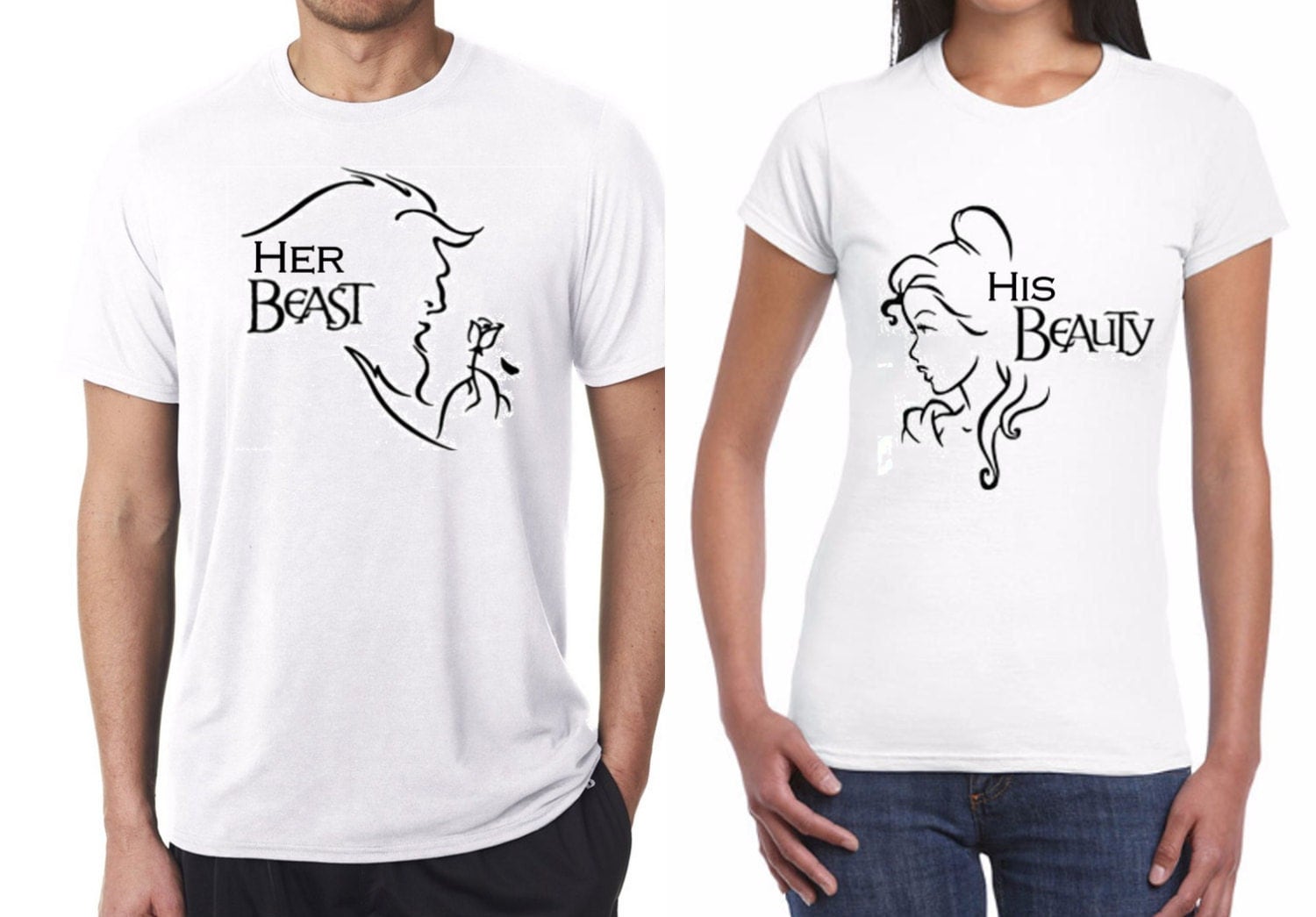 couple shirts beauty and beast