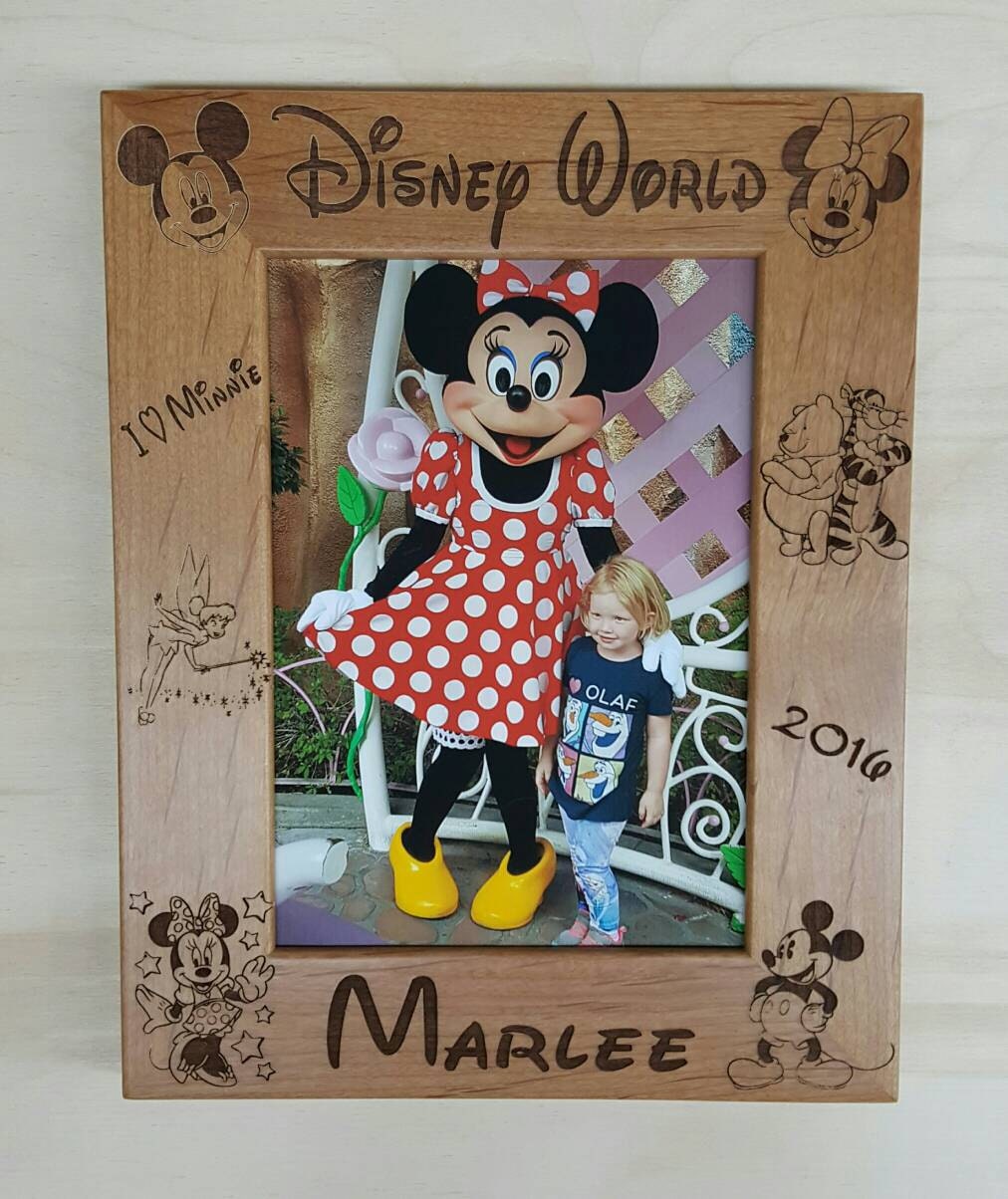 Disney World Mickey and Minnie Mouse Picture Frame 5x7 Custom