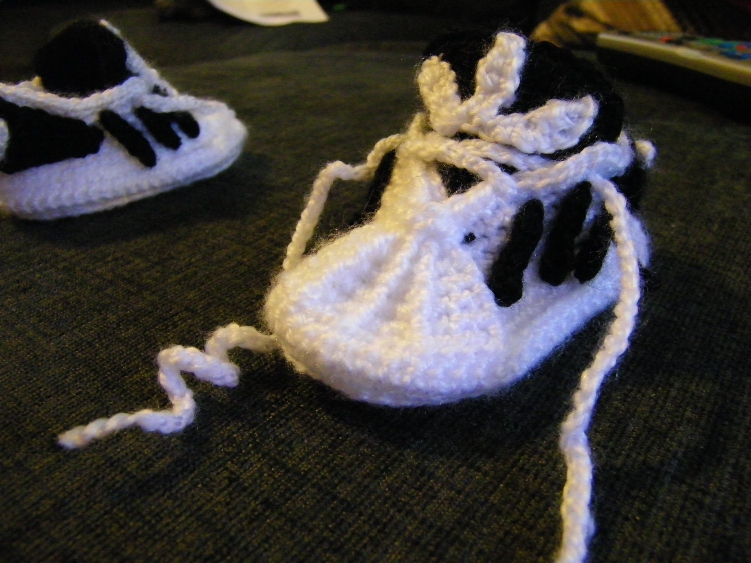 Crochet Baby Sneakers/Adidas Inspired