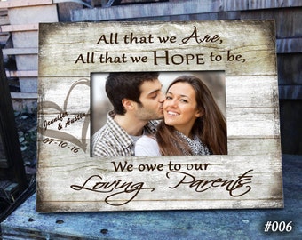 OWE: 8"x10" Holds 4"x6" Bridal Gift, Mom and Dad, Bridal Wedding Frame, Bridal Frame, Wedding Gifts for Parents, Picture Frame, Thank you