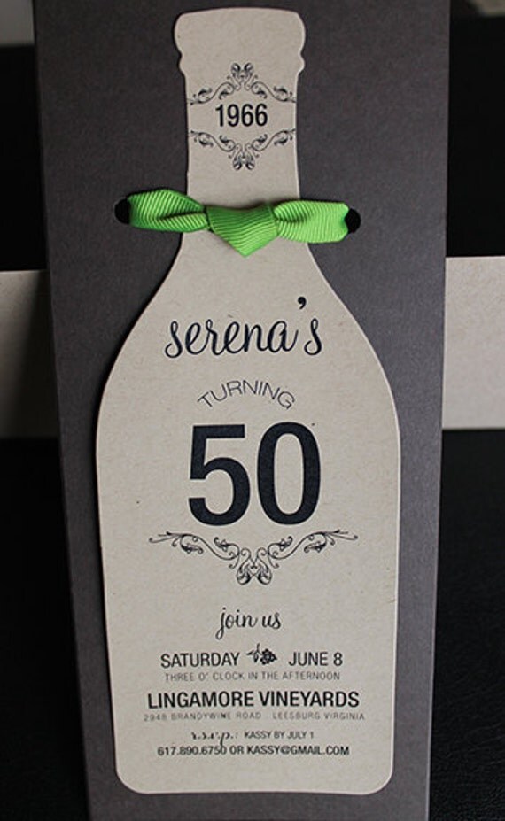 Wine Bottle Invitation Wine Invites Die cut Wine bottle