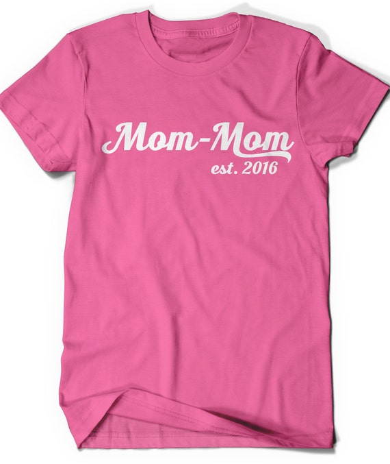 Mom-Mom Est Since 2016 T-Shirt T Shirt Tee Mens Gift Present