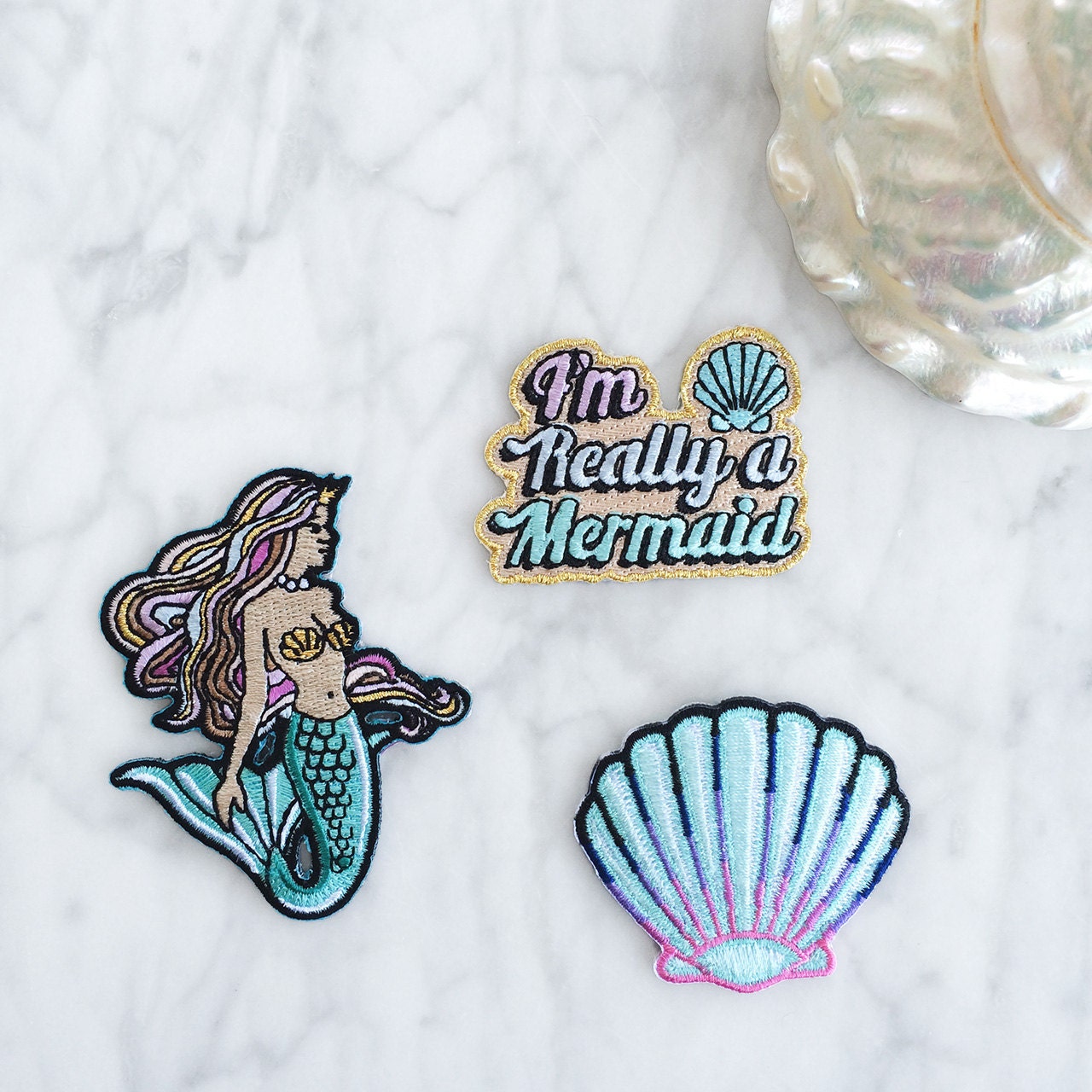 Mermaid Patch Iron On Set Of 3 Patches Mermaid Im Really 1787