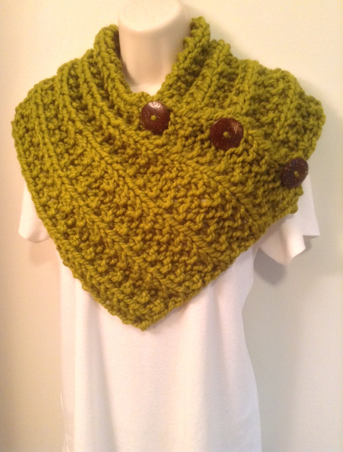 Grass Green Knit Neck Warmer or Cowl