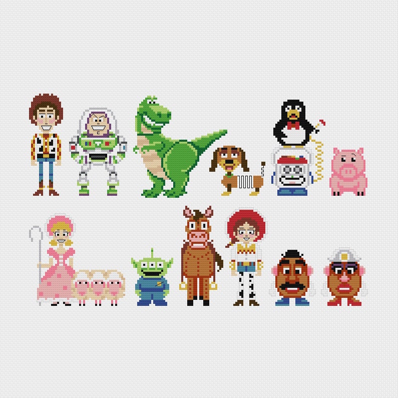 Disney Toy Story Cross Stitch Pattern PDF Instant Download