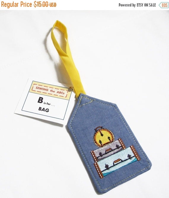 large fabric personalized luggage tags