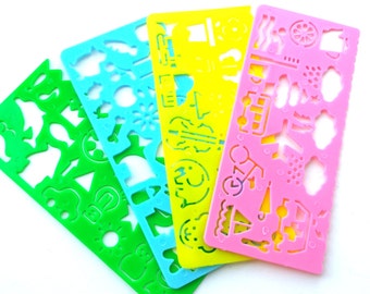 Set of 4 planner stencils / templates