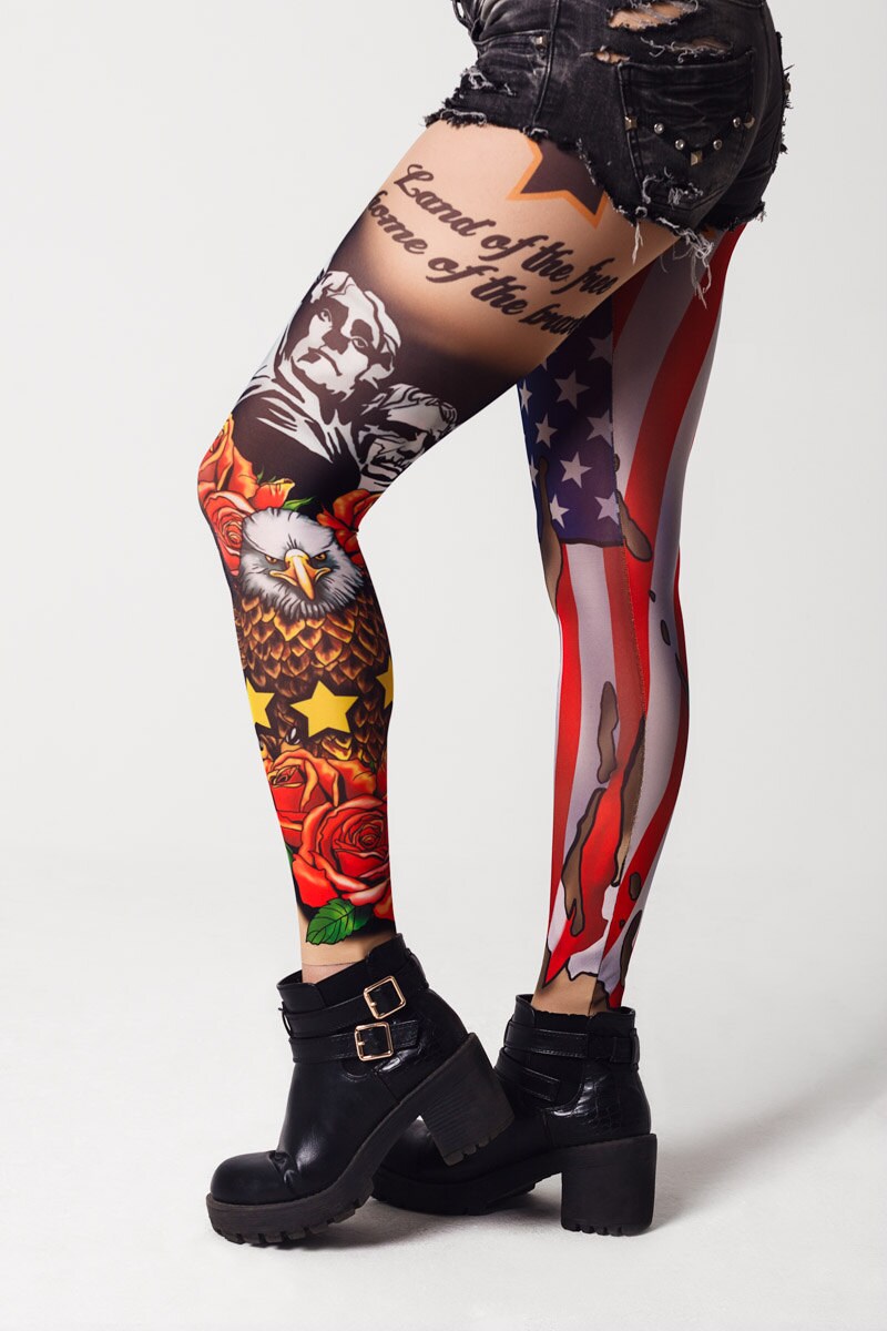 American flag leggings