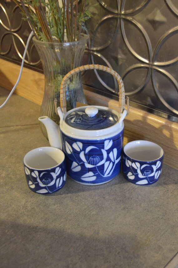 1027 Blue and White Japanese Tea Set Unique Japanese Tea Set
