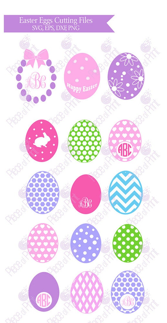 Download Easter Egg SVG EPS DXF png cut files Monogram by pieceofprint