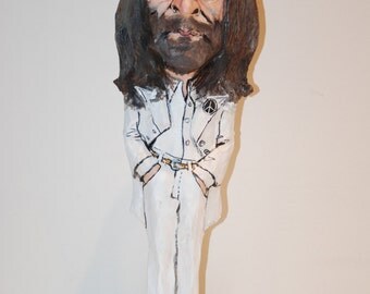 The Beatles, John Lennon sculpture, Hand sculpted, Rock Star decor