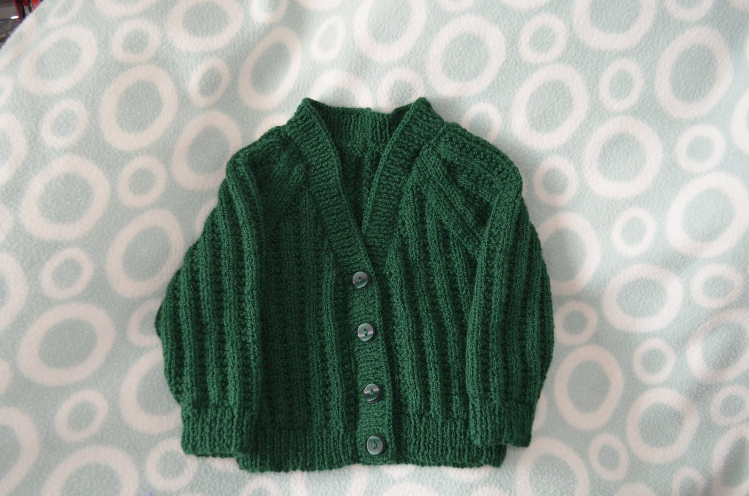 Green Toddler Sweater Boys Green Sweater Hand Knitted Green