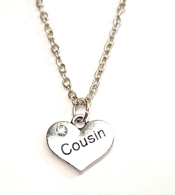 Cousin Necklace Cousin Charm Cousin By Gustavsdachshundshop