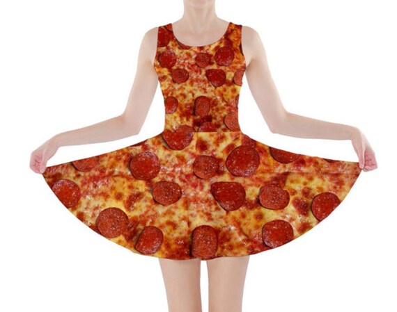 Pepperoni Pizza Skater Dress