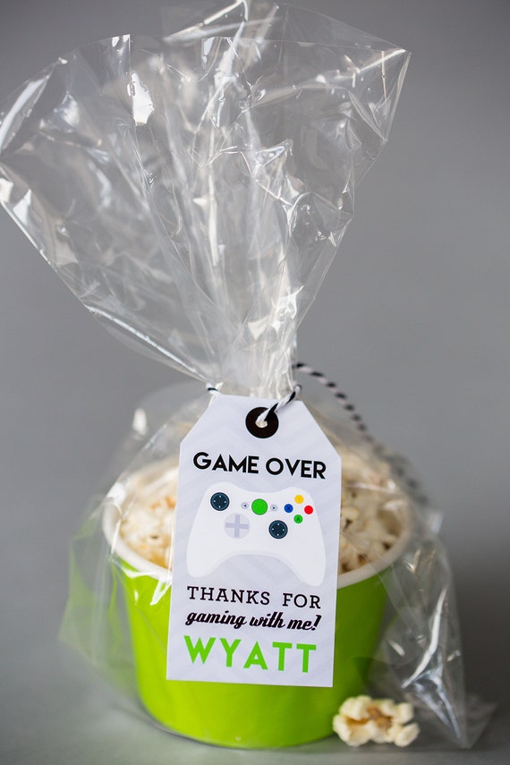 printable tags make gift Favor Game Party Printable Tags Favor Video Tags Video Game