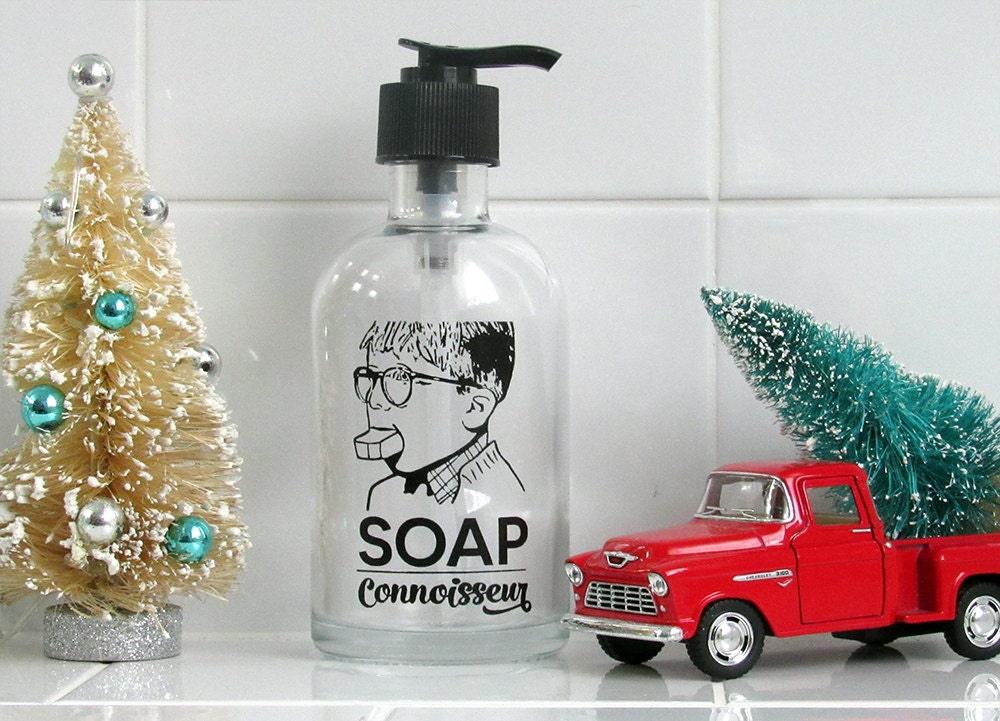 A Christmas Story Soap Dispenser Screen Printed by ClearstoryGlass