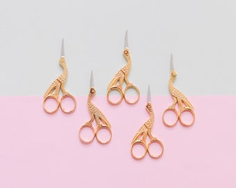 Embroidery scissors, stork scissors, bird scissors, brass scissors