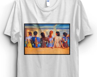 Pink Floyd Ladies Poster T-Shirt Pink Floyd Discography The Wall Animals Dark Side Of The Moon Wish You Were Here Atom Heart Mother Relics
