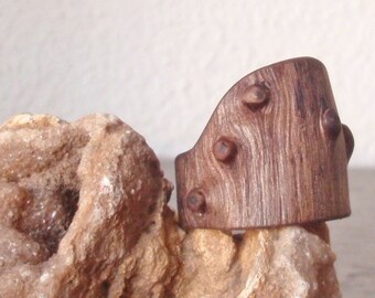 Knotted Black walnut wood ring One of a kind ring Wooden ring Modern Elegant Simple Rustic Minimalist ring Wood engagement ring Artisan ring