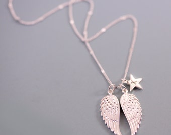 Guardian Angel | Family Necklace | Angel wing Necklace | Memorial Necklace | Illustrated Faith | Loss of pet necklace | Give Condolences