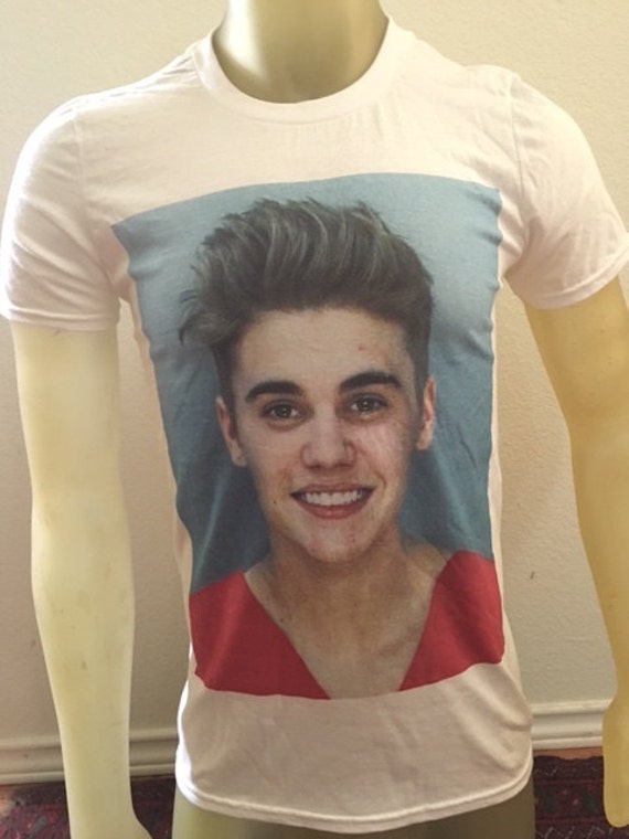 justin bieber mug shot shirt