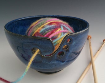 Made to Order - Icy Blue Yarn Bowl