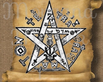 TETRAGRAMMATON OCCULT SYMBOL Royalty Free Clip Art Illustration Wiccan Digital Image Download Printable Graphic Prints 300dpi jpg png