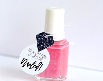 Nail Polish Favor Tags, Mani Thanks, Bachelorette Party Favor Tags, Shower Favor Tags, Bride to Be, Bridal Wedding Shower Favor Tags