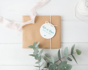 12 x Custom Wedding Favor Tags, Wedding Bomboniere Tags, Swing Tags, Wedding Gift Tags