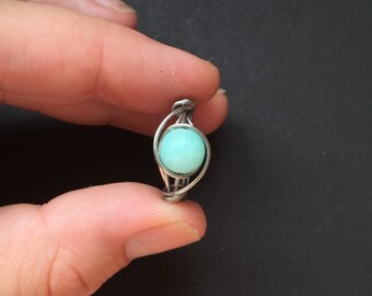 Aquamarine Wire Wrapped Ring
