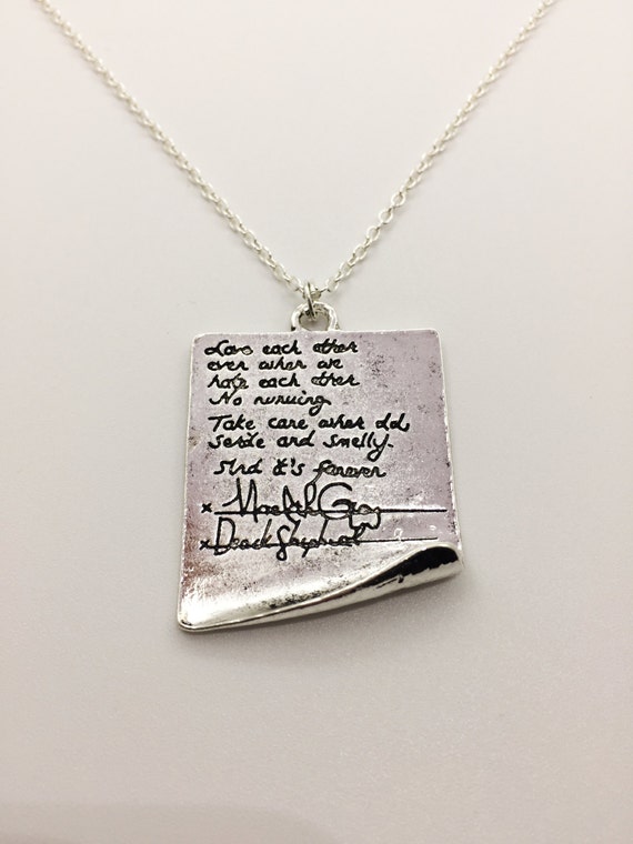 Greys Anatomy Post It Wedding Vows Necklace Meredith and