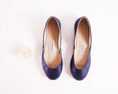 midnight blue ballet flats