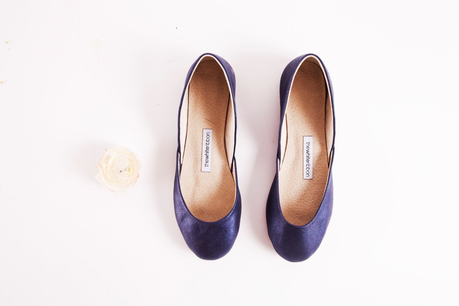 midnight blue ballet flats