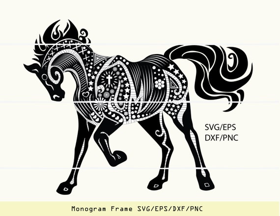 Download iNSTANT DOWNLOAD monogram frames horse vectors by Imagebyalice