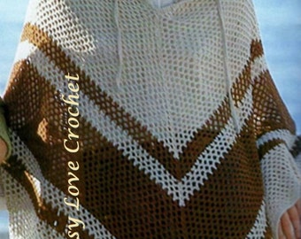 Crochet Poncho PATTERN - PDF Download