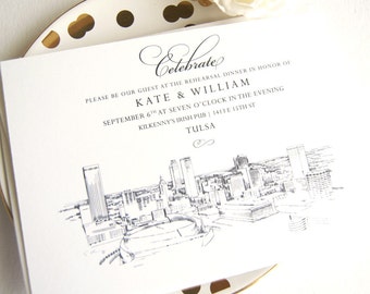 Universal Studios Skyline Hand Drawn by MagicWandWeddings on Etsy