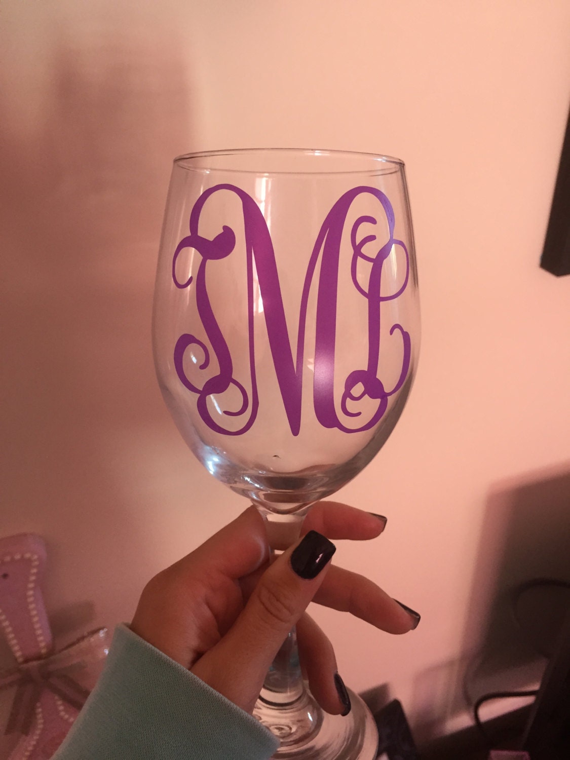 Monogram Wine Glasses