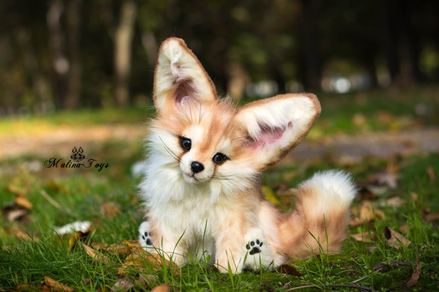 CUSTOM ORDERHandmade Poseable toy Fennec Fox.Fox plush