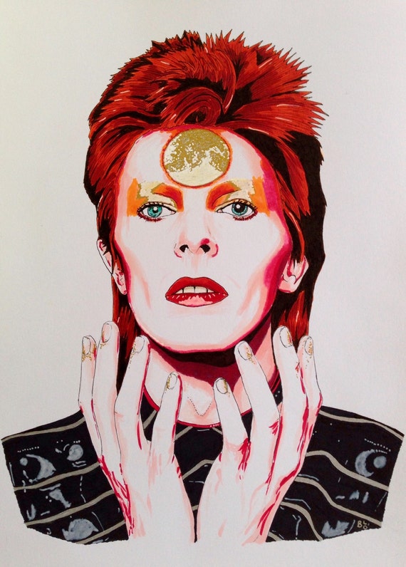 David Bowieziggy Stardust A4 Illustration Made To Order 8126