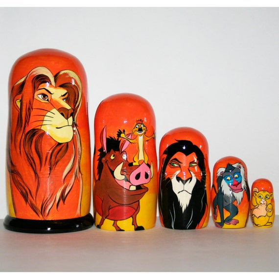 Nesting dolls Lion King Disney for kids russian matryoshka