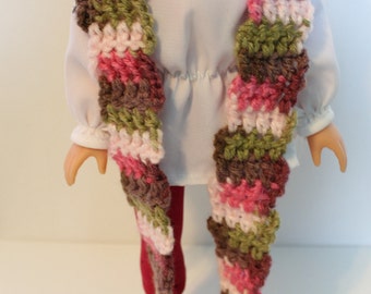 Items similar to Knitted Doll Scarf Fancy Purple 3/4 inch x 10 inches ...