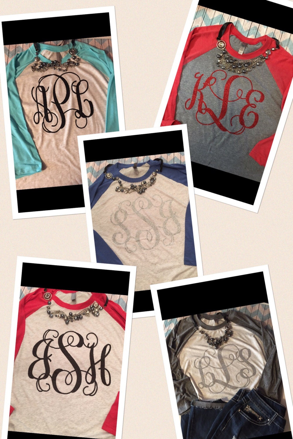 Monogrammed Raglan Baseball shirt /Personalized/baseball