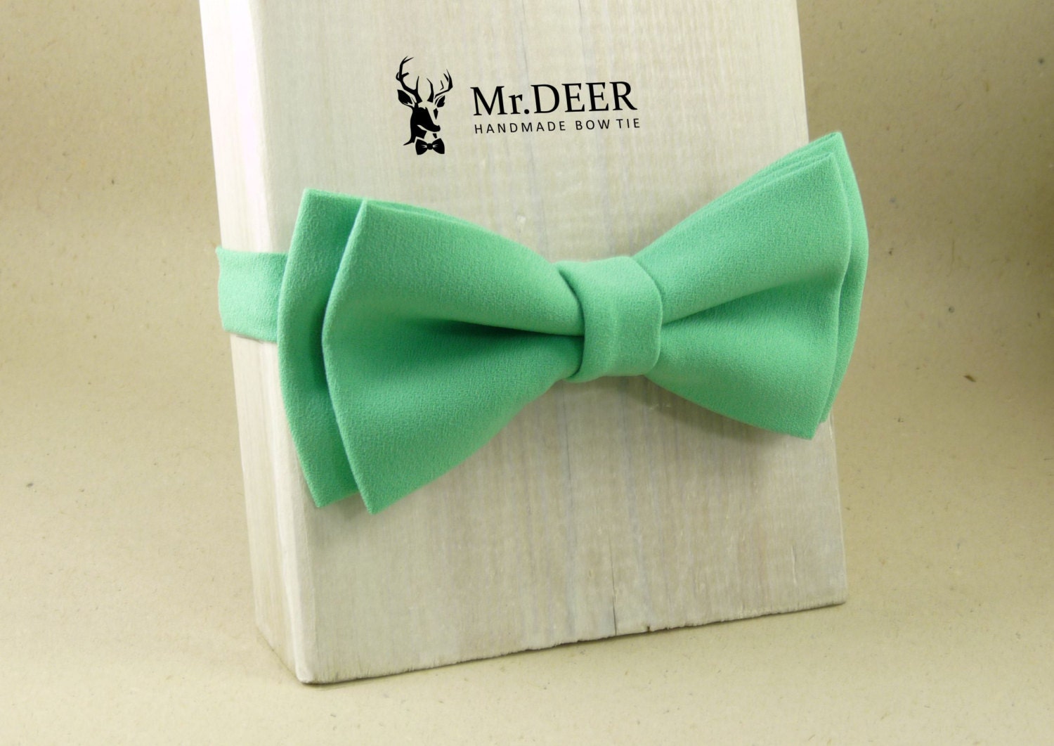 Mint Green Bow Tie Ready Tied Bow Tie Adult Bow Tie Mens