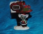 Christmas Ornament 1988 Wang's International Mouse and Mail Box