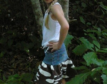 Upcycled Girl's Skirt, Size 7