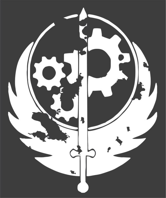 Brotherhood of Steel Decal Distressed by PostImpactDecals on Etsy