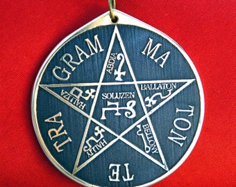 Tetragrammaton Solomon Seal kabbalah amulet pendant