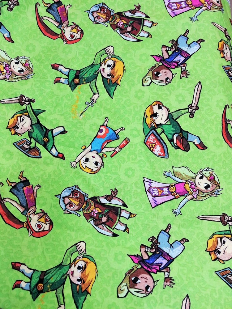 Legend of Zelda Nintendo fabric made into a cotton by NoCapesStore