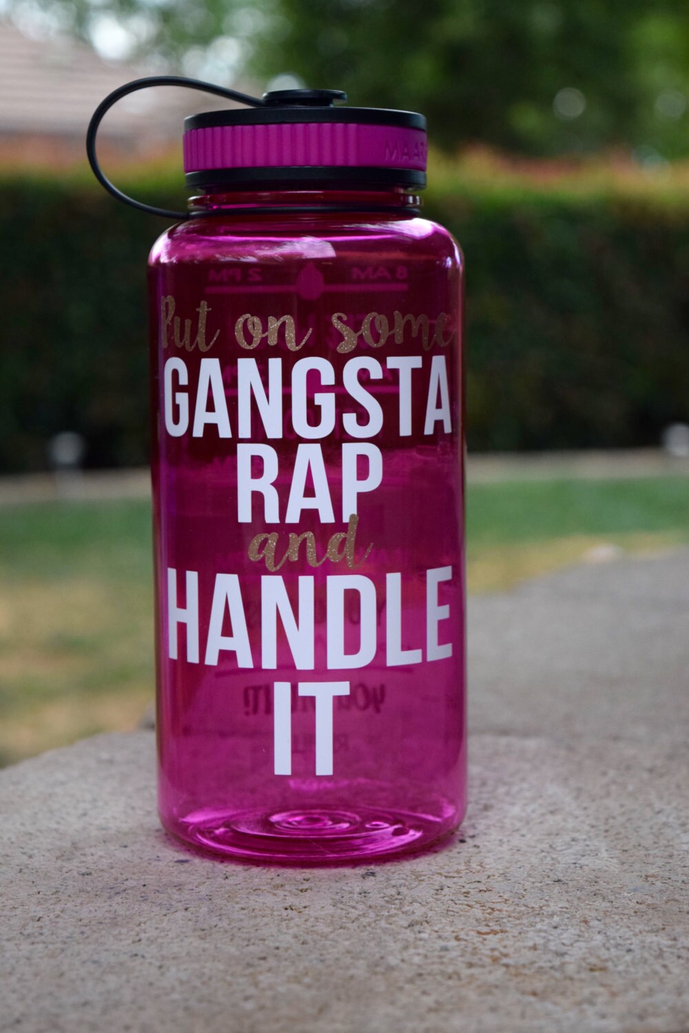 Gangsta Rap Water Intake Bottle 34oz BPA free