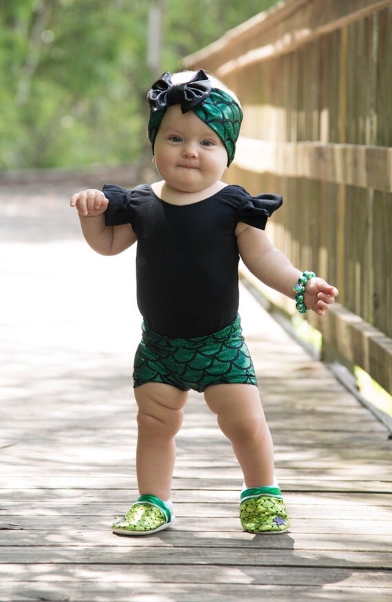 Little Mermaid Shorts mermaid shorties fish by